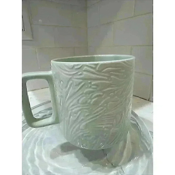 2022 Starbucks Light Green Mint Jade Leaf Marble Embossed Spring Limited 14 oz - Picture 7 of 14